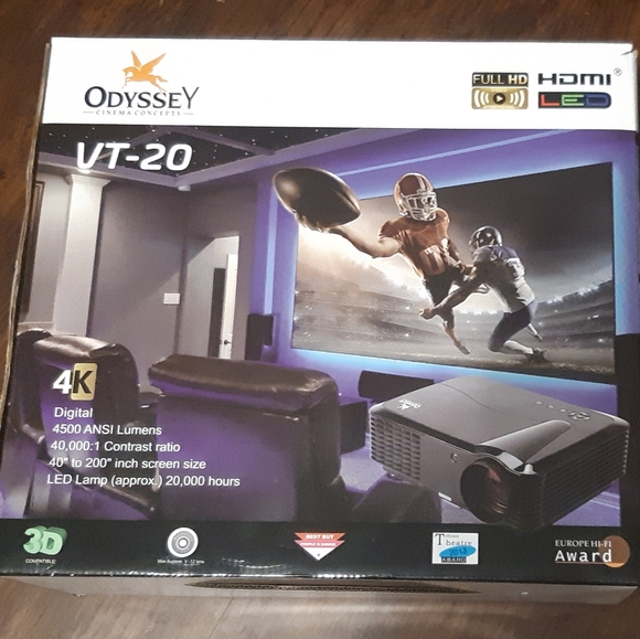 Odyssey Cinema Concepts VT-20 4K & HD-82 Screen - Picture 1 of 7